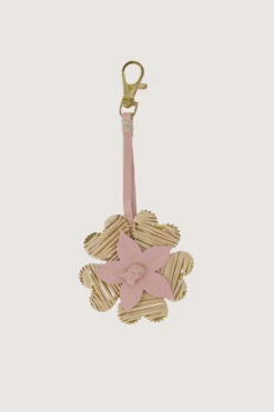 tas/sleutel hanger bloem PU