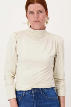 top met plooi detail