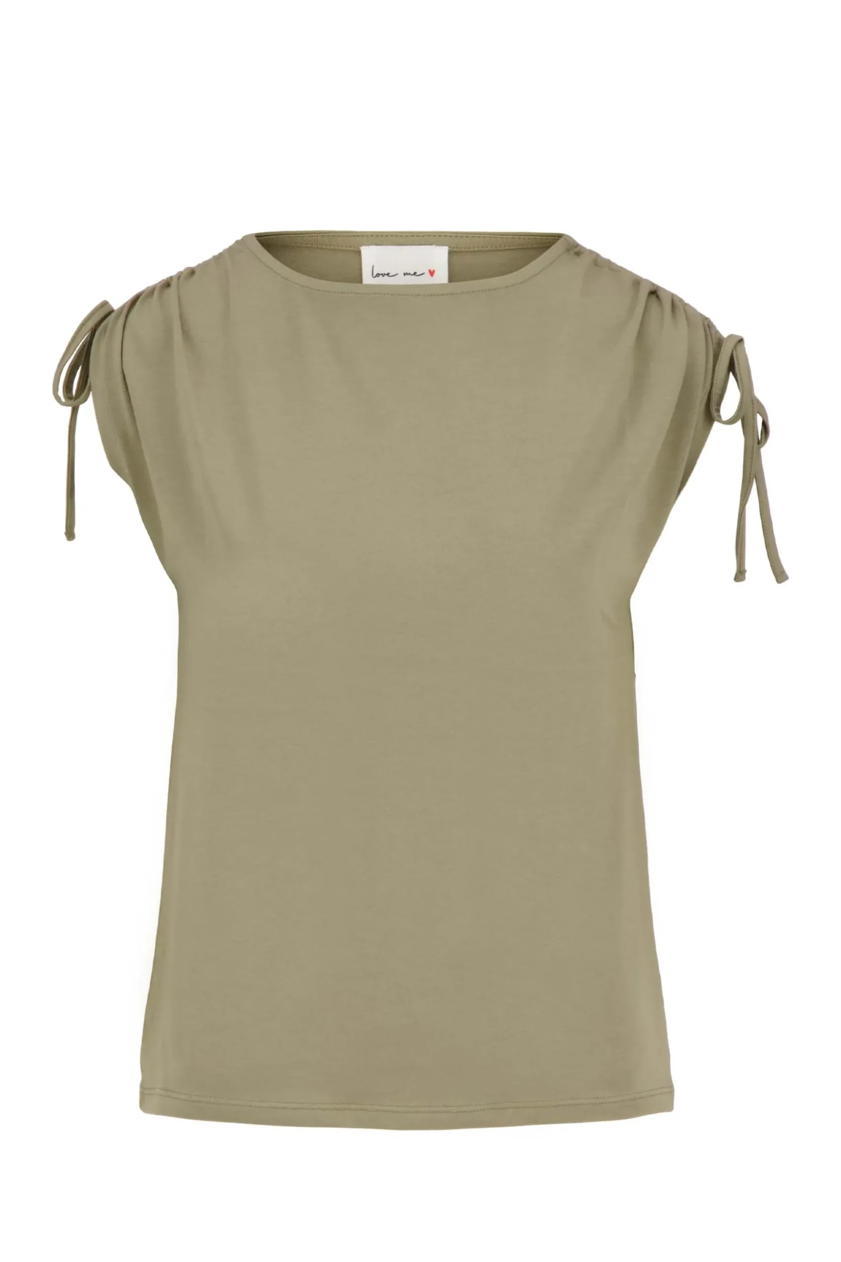 top met schouder detail strik