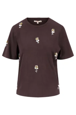 t-shirt met allover kralen korte mouw