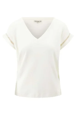 t-shirt met opengewerkte details