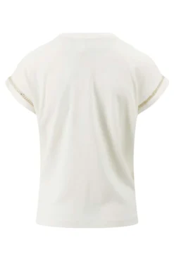 t-shirt met opengewerkte details