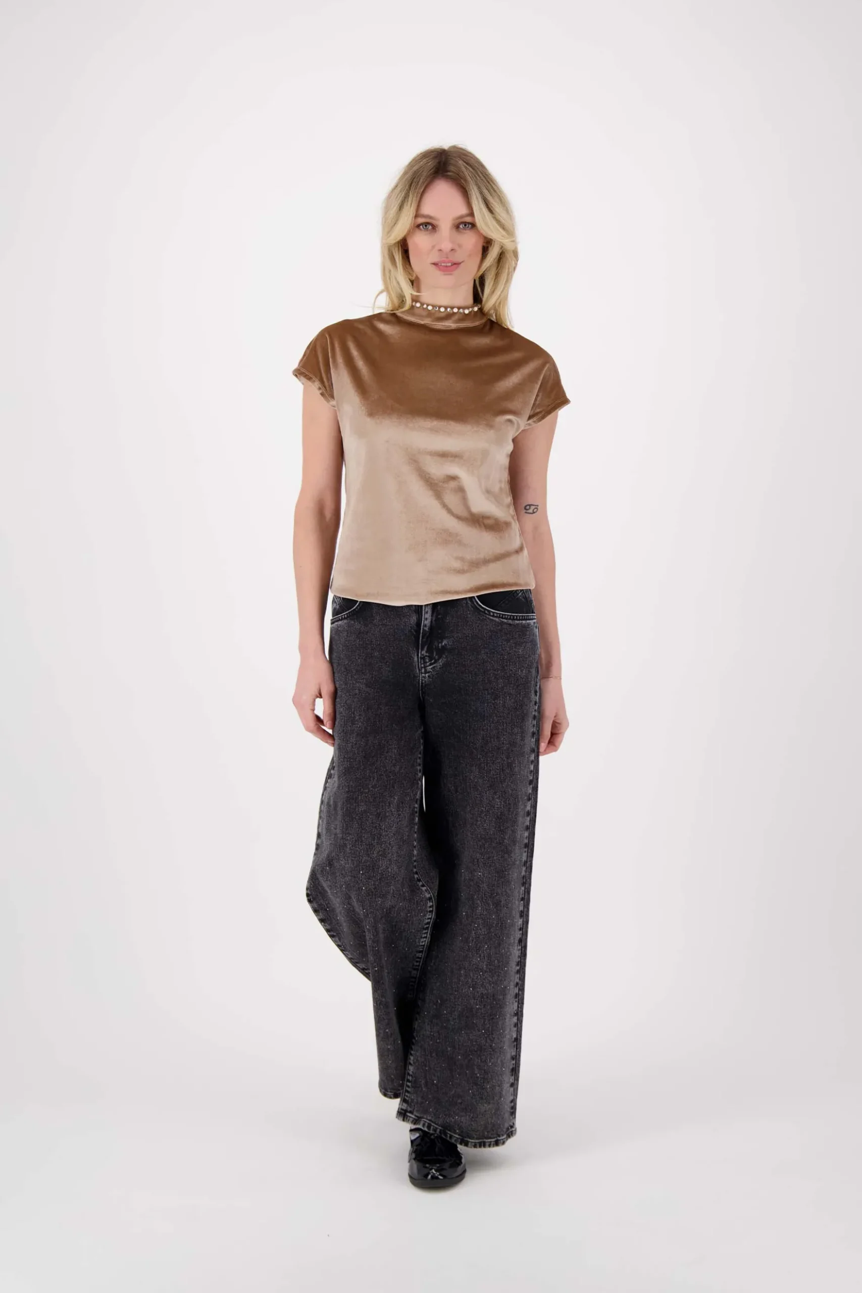 turtle top met parels