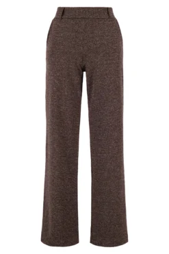 tweed stretch broek met naad middenvoor