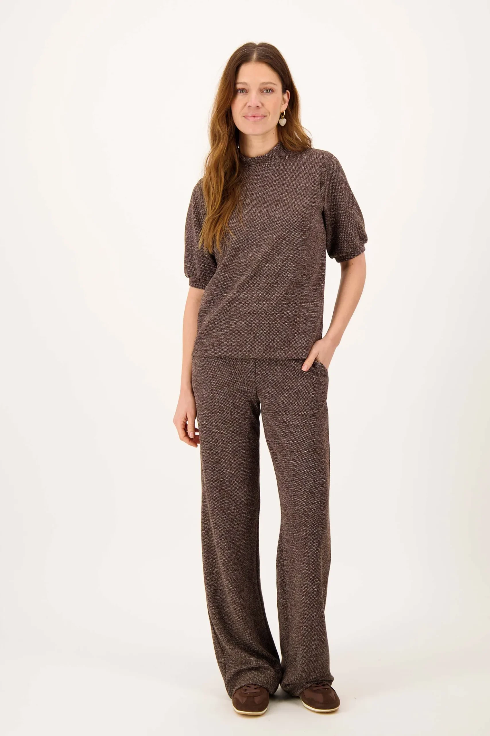 tweed stretch turtle top