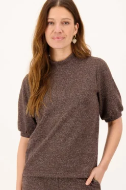 tweed stretch turtle top