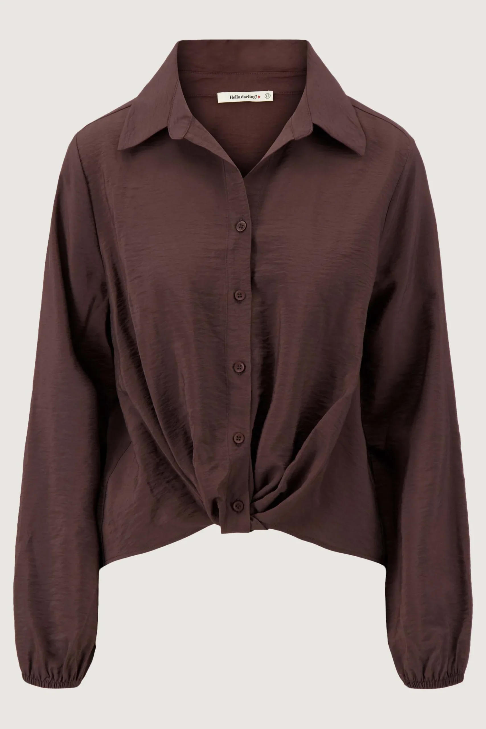 vastgestikte overslag blouse