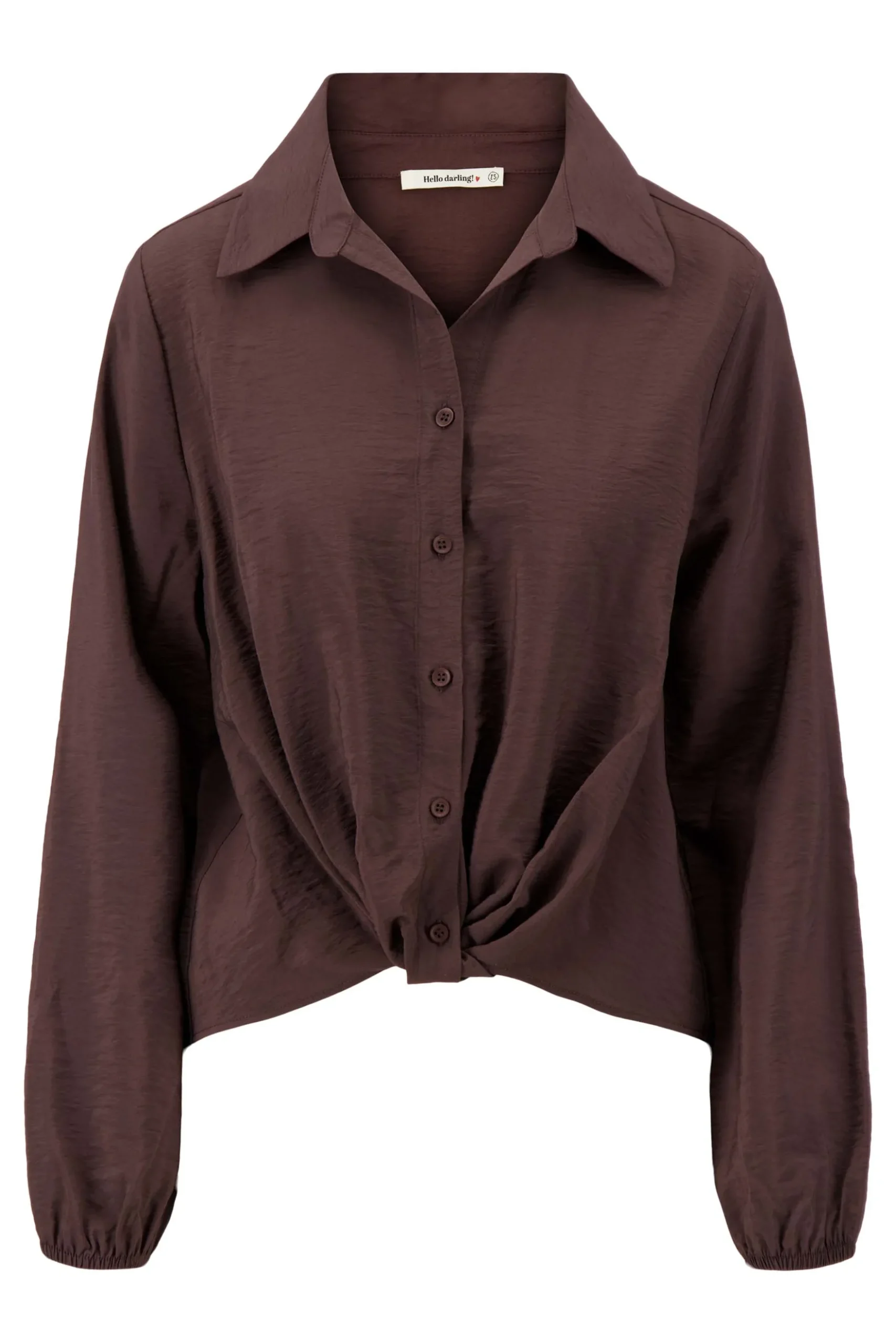 vastgestikte overslag blouse