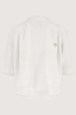 vest met vleermuis mouwen met broche