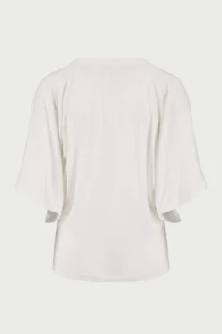 V hals T-shirt wijde mouw met Zusss embroidery
