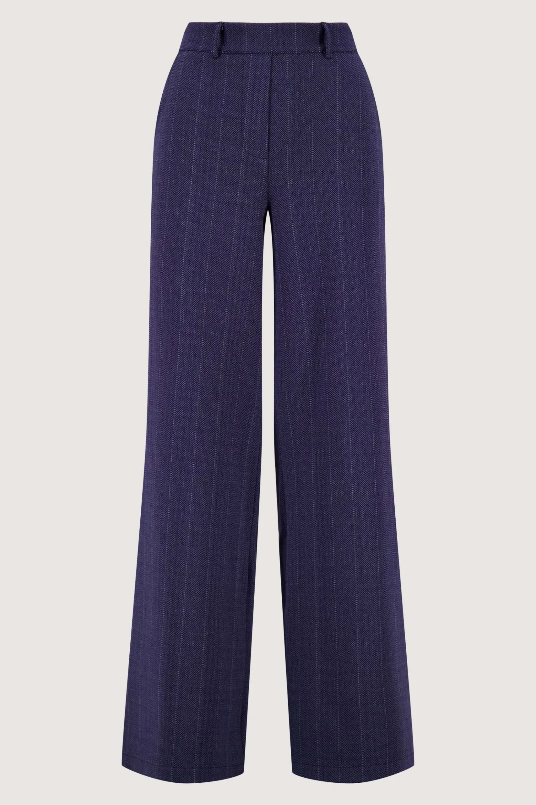 visgraat denim broek met stretch