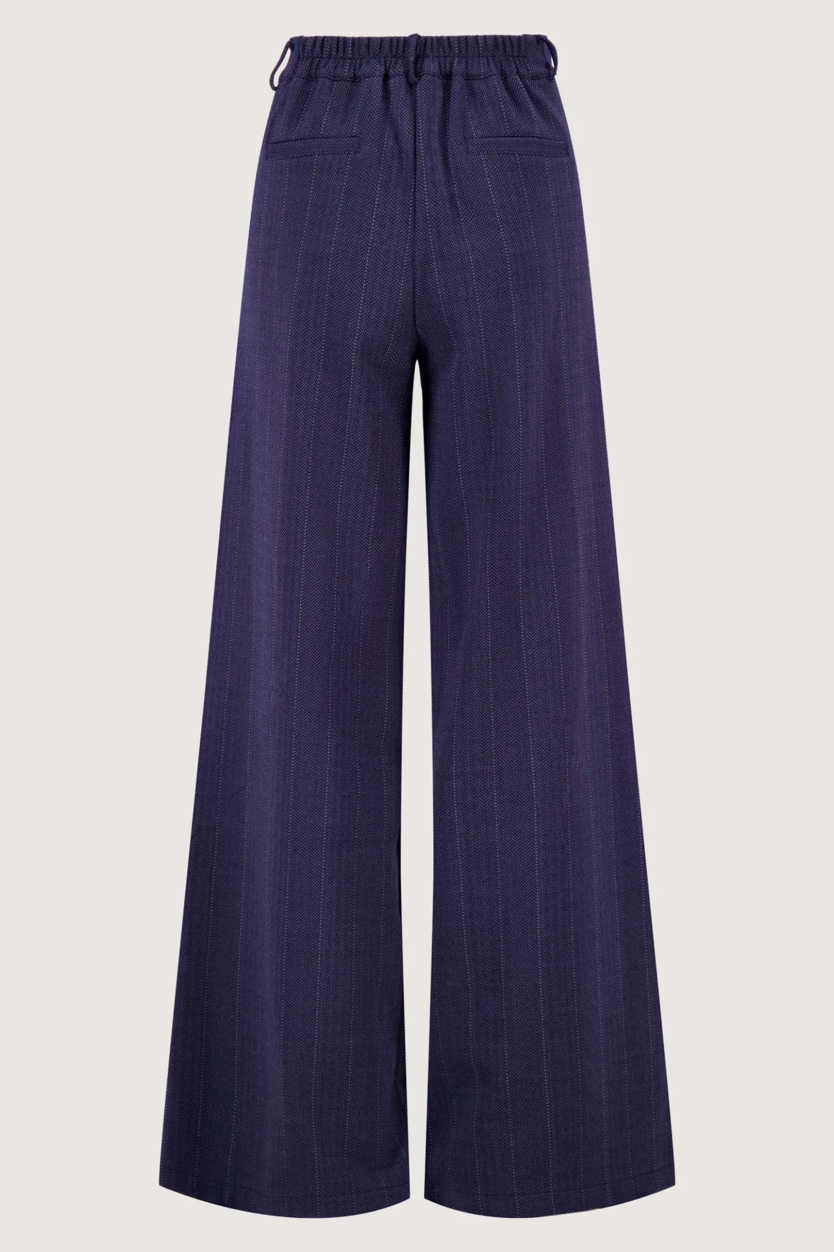 visgraat denim broek met stretch