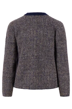 visgraat jacquard vest
