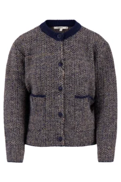 visgraat jacquard vest