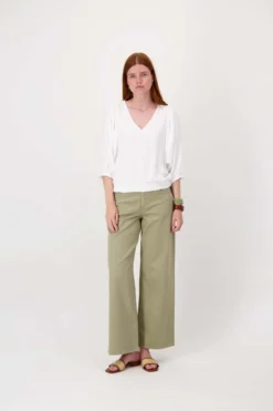vleermuis blouse linnenlook