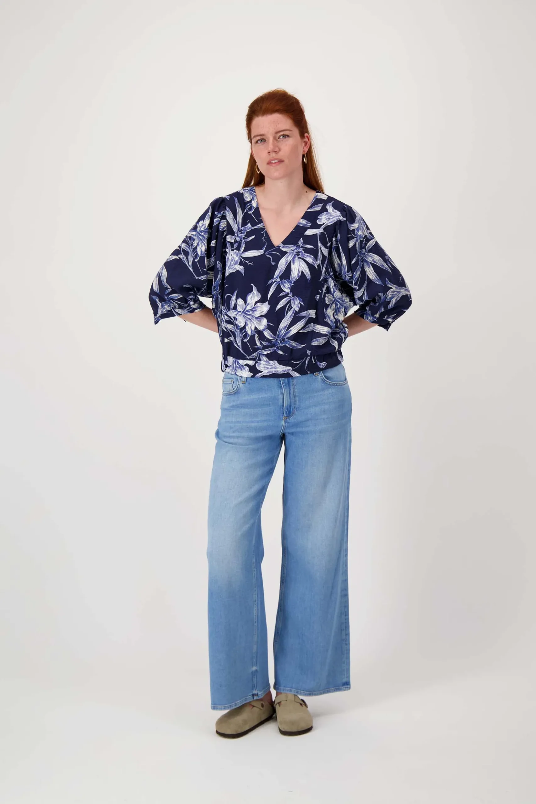 vleermuis blouse met print