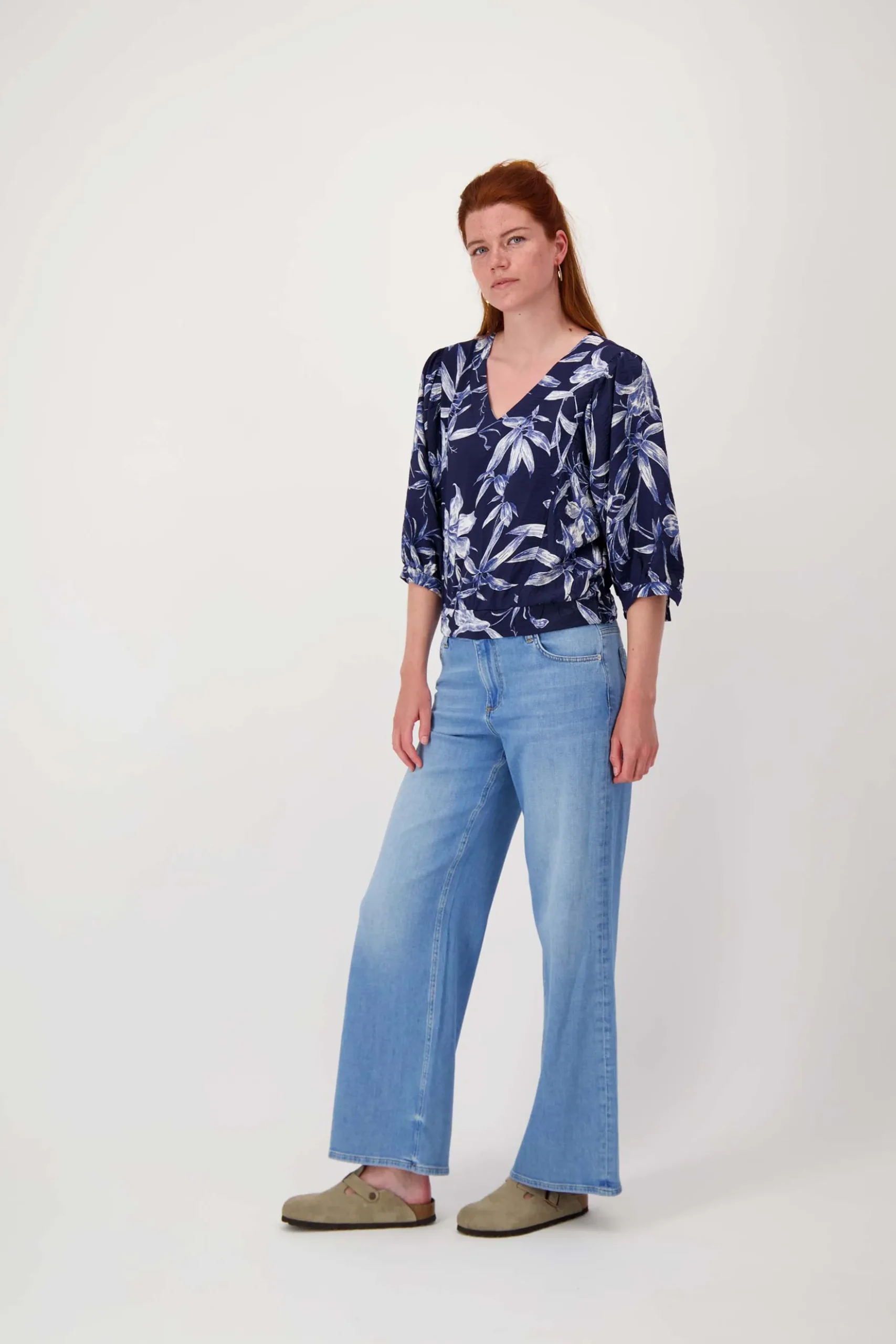 vleermuis blouse met print
