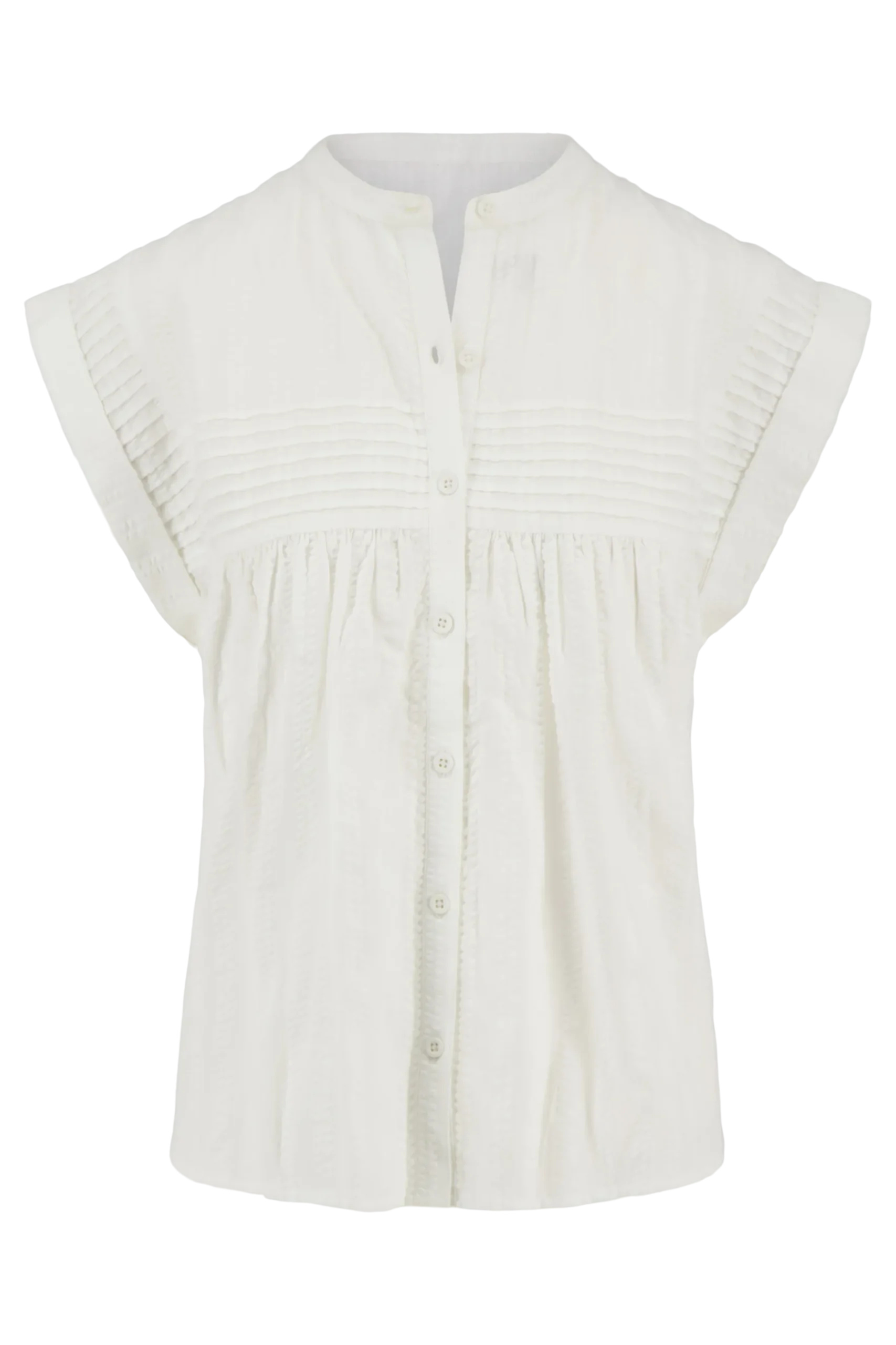 voile blouse met structuur streep