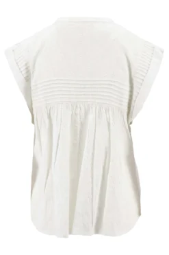 voile blouse met structuur streep