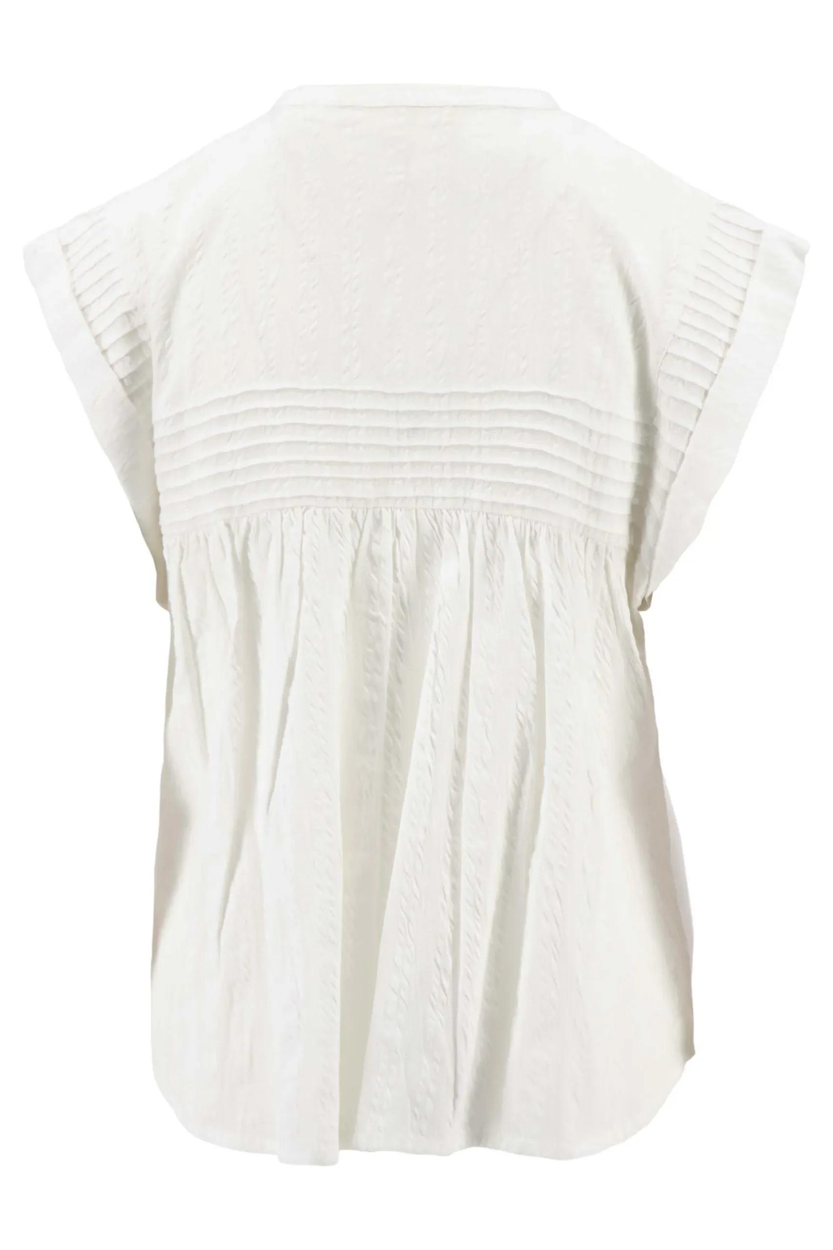 voile blouse met structuur streep