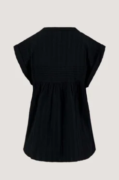 voile blouse met structuur streep