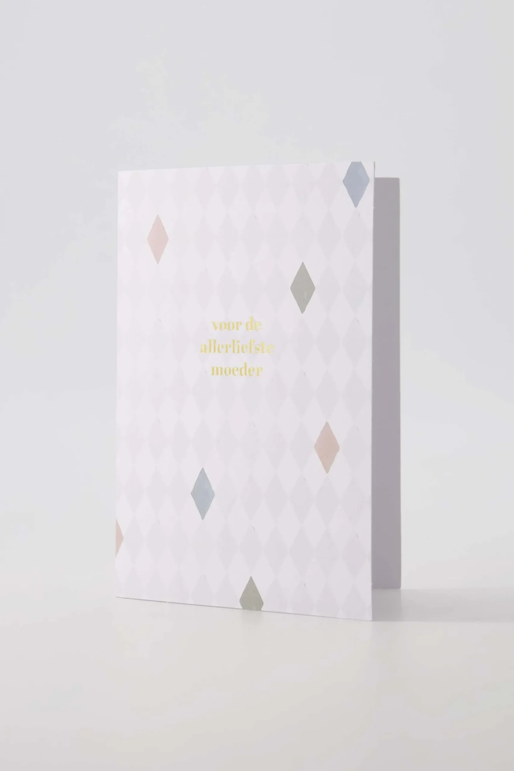 wenskaart liefste mama wit/goud