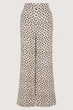wijde broek met stip print