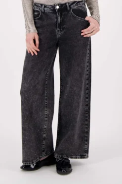 wijde denim met glitter