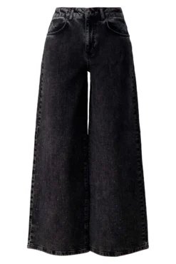 wijde denim met glitter