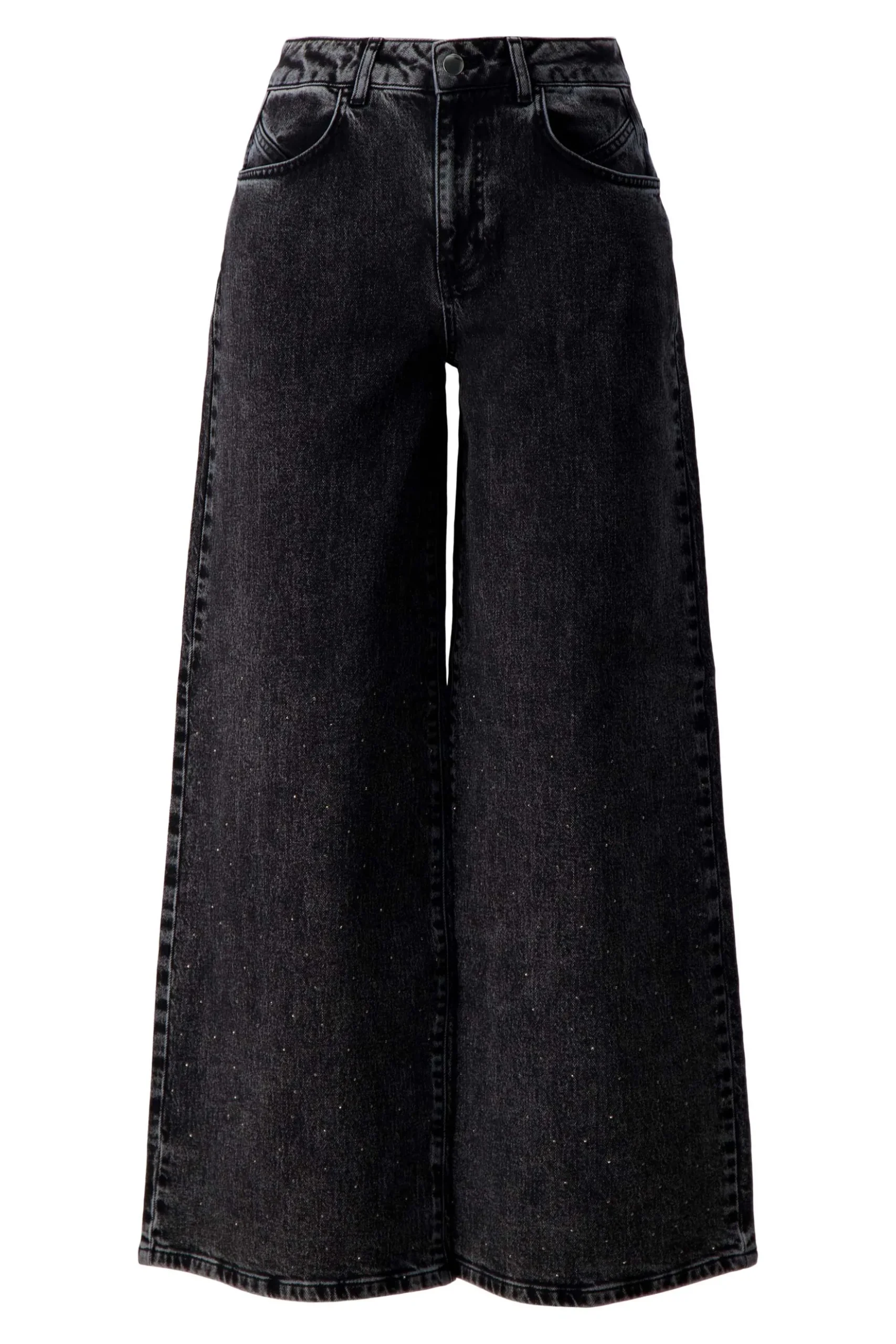 wijde denim met glitter