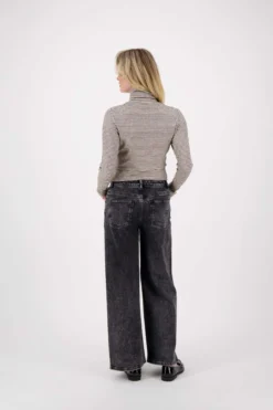 wijde denim met glitter