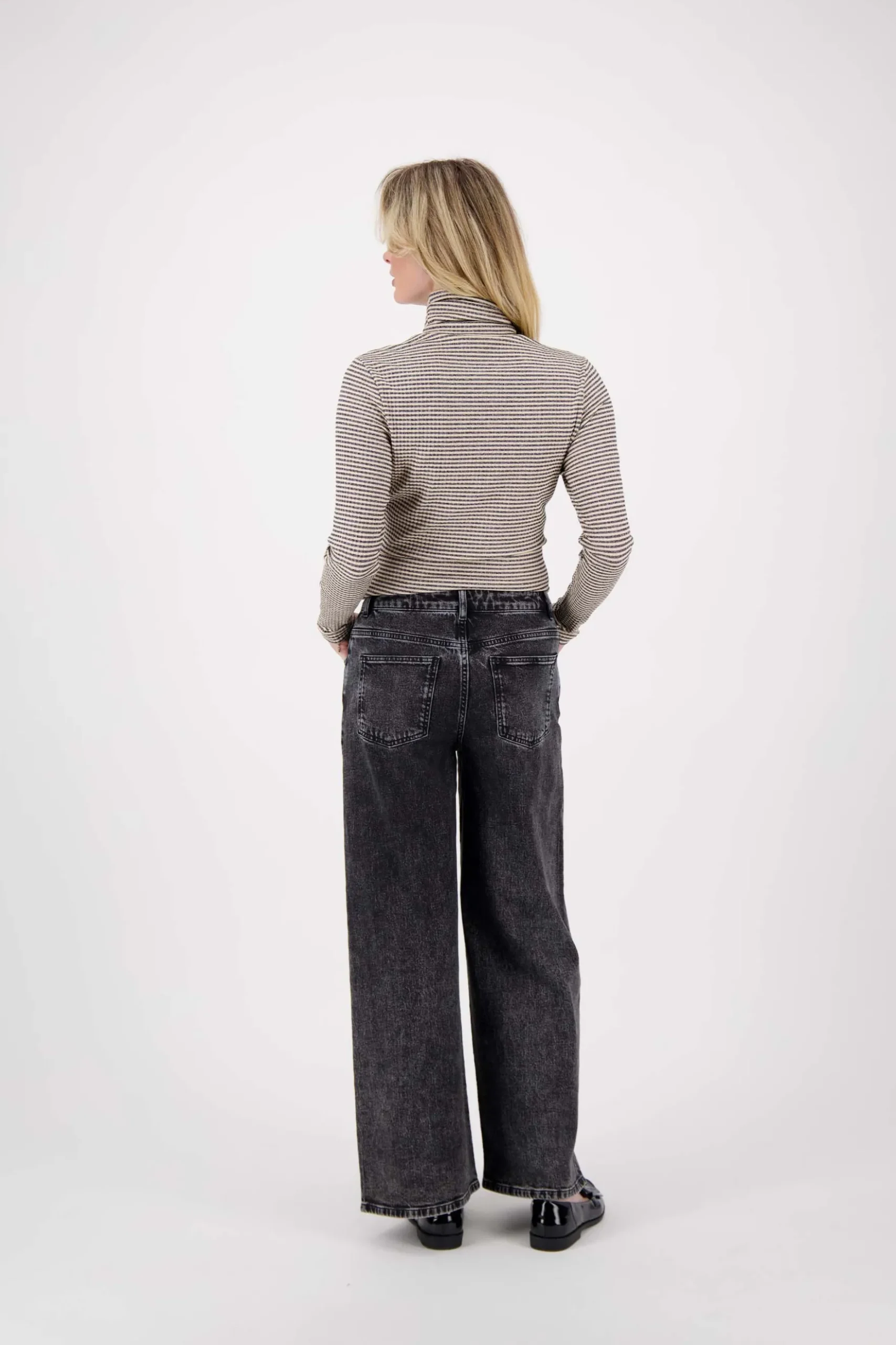 wijde denim met glitter