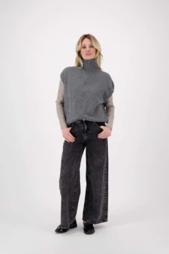 wijde denim met glitter